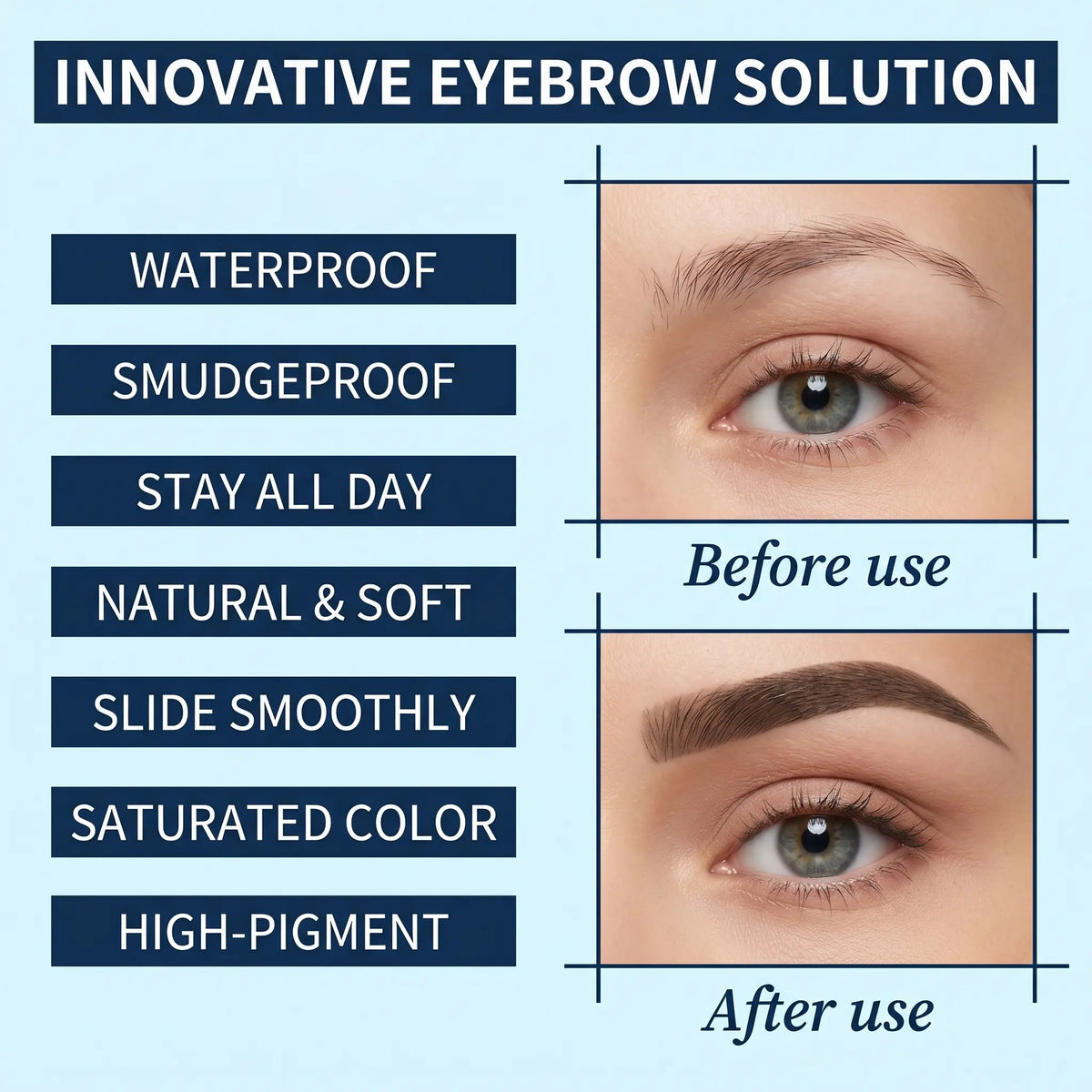 Waterproof eyebrow pen
